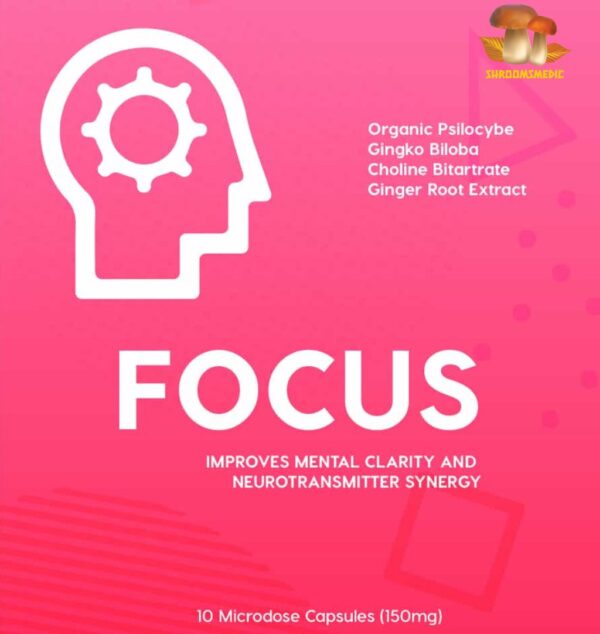 Focus: Microdose - Focus is the right Nootropic supplement to get your body and mind in sync. This tailored blend of Nootropic supplement and Psilocybin will help you maintain alertness, clarity, and even repair damaged brain cells from a rough night of drinking.